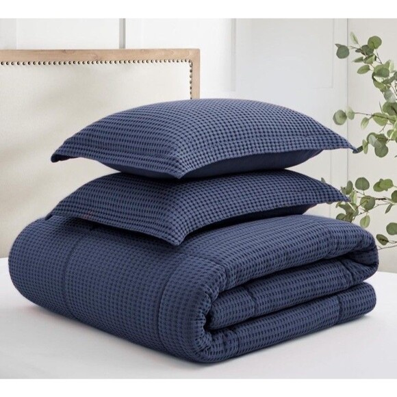 Levtex Home 3PC Full/Queen Mills Waffle Comforter Set - Picture 2 of 8